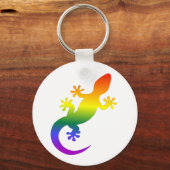 Regenboog van Porte-clés Gecko Sleutelhanger (Voorkant)