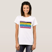 Regenboog van progressieve slogans t-shirt (Voorkant volledig)