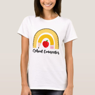 Regenboog van schoolbenodigdheden School Counselor T-shirt