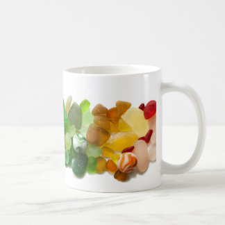 Regenboog van zee glas, mok van strandglas