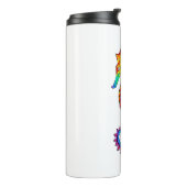 Regenboog Veelhoekig Zeepaardje Thermosbeker (Gedraaid links)