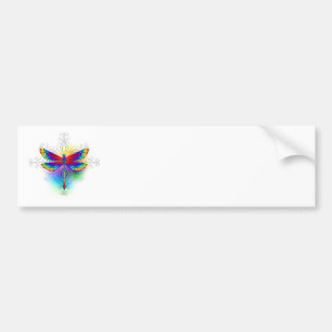 Regenboog veelhoekige libel bumpersticker