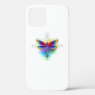 Regenboog veelhoekige libel iPhone 12 pro hoesje