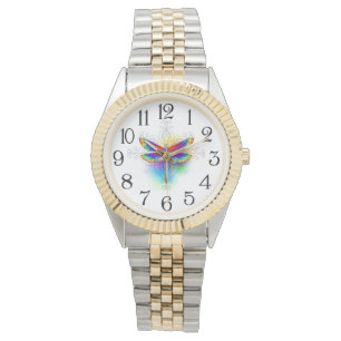 Regenboog veelhoekige libel horloge