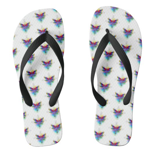 Regenboog veelhoekige libel teenslippers (Voetbed)