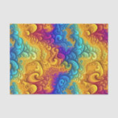 Regenboog veelkleurige gouden fractal tissuepapier (Voorkant)