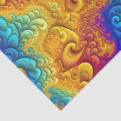 Regenboog veelkleurige gouden fractal tissuepapier (Detail)