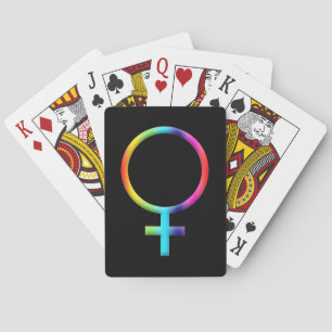 Regenboog Venus Symbool Astrologie Dierenriem Plan Pokerkaarten