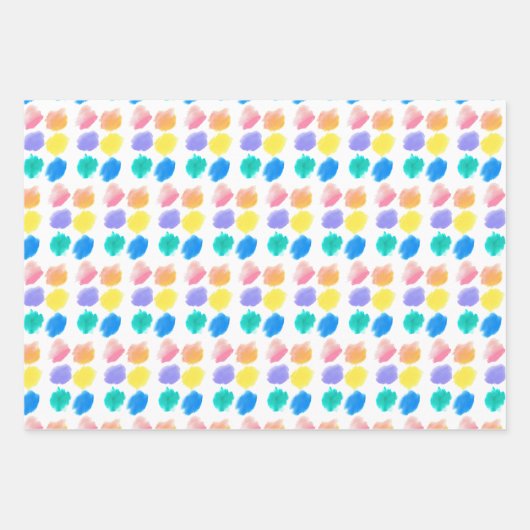 Regenboog Verf en Sip Verjaardagsfeestje Inpakpapier Vel (Voorkant)