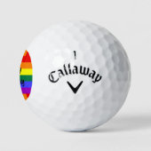 #regenboog verjaardag golfballen (Logo)