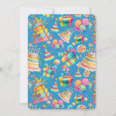 Regenboog Verjaardagsfeest Open Huis Kaart (Achterkant)