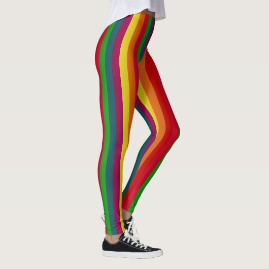 Regenboog verticale strepen Decor op Leggings (Rechts)