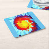 Regenboog Vierkante Kartonnen Onderzetter (Schuin)