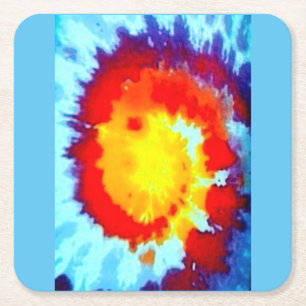 Regenboog Vierkante Kartonnen Onderzetter