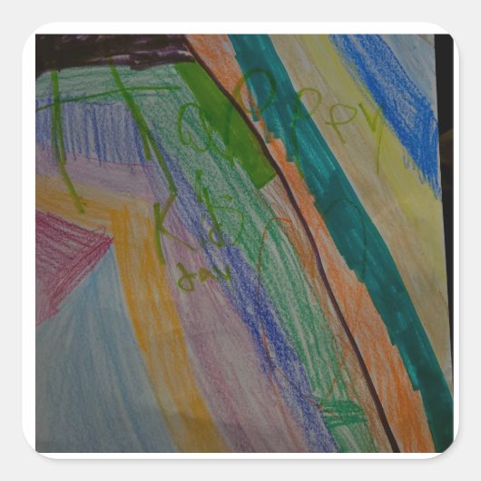 Regenboog Vierkante Sticker (Voorkant)