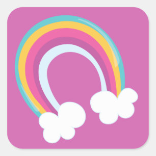  regenboog vierkante sticker