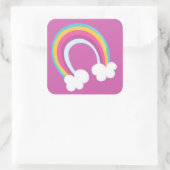  regenboog vierkante sticker (Tas)