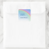 Regenboog Vierkante Sticker (Tas)
