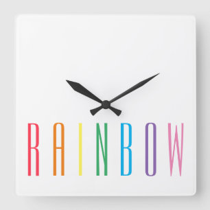 REGENBOOG Vierkante Wandklok Klok