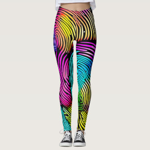 Regenboog vingerafdruk dromen leggings
