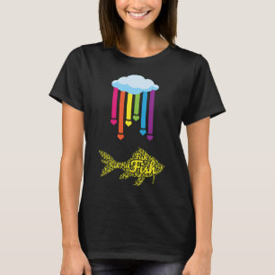 Regenboog Vis Regenboog Hart Loves Dieren Voor T-shirt