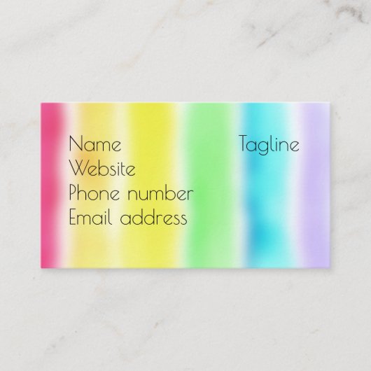 Regenboog Visitekaartje (Voorkant)