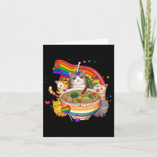 Regenboog Vlag Katten Ramen Anime Gay Pride Maand Kaart