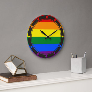 REGENBOOG VLAG KLEUREN STREPEN + jouw ideeën Grote Klok