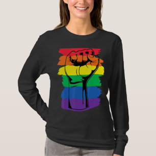 Regenboog Vlag LGBT Fist LGBTQ Gay Lesbisch Transg T-shirt
