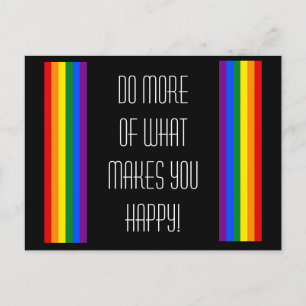REGENBOOG VLAG - STREPEN - LGBT kleuren Briefkaart