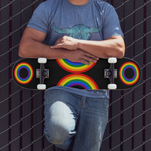 REGENBOOG VLAG - STREPEN - LGBT kleuren Ringen Skateboard