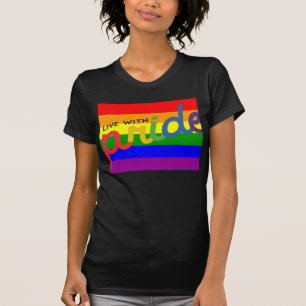 regenboog vlag T-shirt met trots op regenboogkleur