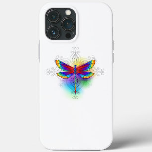 Regenboog Vlakke Libel iPhone 13 Pro Max Hoesje