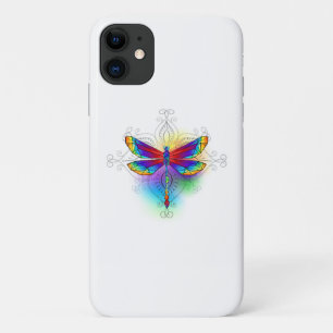 Regenboog Vlakke Libel iPhone 11 Hoesje