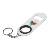 Regenboog Vlakke Libel Mini Flessenopener (Voorkant Gekanteld)