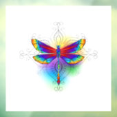 Regenboog Vlakke Libel Raamsticker (Vel 3)