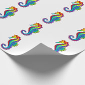 Regenboog Vlakke Zeepaard Cadeaupapier (Hoek)