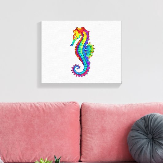 Regenboog Vlakke Zeepaard Canvas Afdruk (Insitu (Woonkamer))