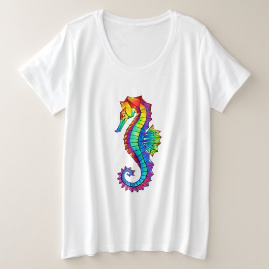 Regenboog Vlakke Zeepaard Grote Maat T-shirt (Design voorkant)