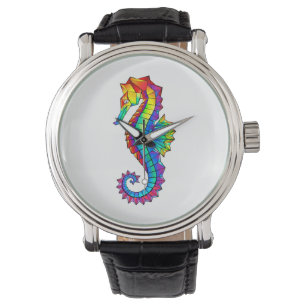 Regenboog Vlakke Zeepaard Horloge