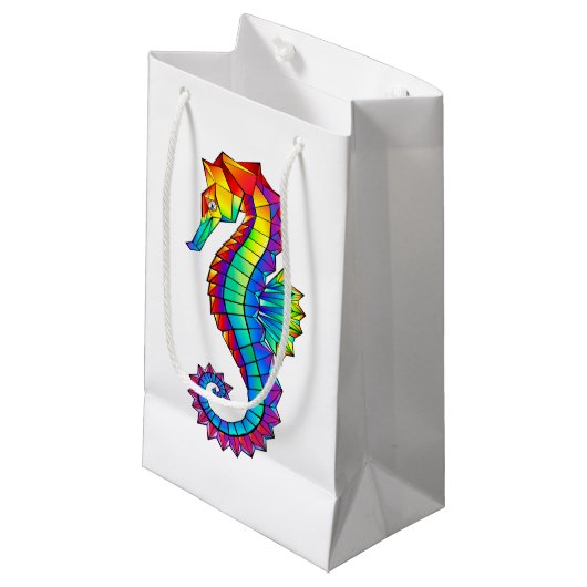 Regenboog Vlakke Zeepaard Klein Cadeauzakje (Voorkant Gekanteld)