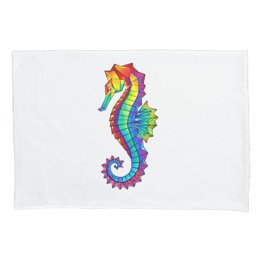 Regenboog Vlakke Zeepaard Kussensloop (Voorkant-Links)