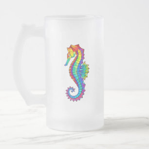 Regenboog Vlakke Zeepaard Matglas Bierpul