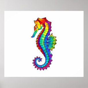 Regenboog Vlakke Zeepaard Poster