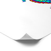 Regenboog Vlakke Zeepaard Poster (Hoek)