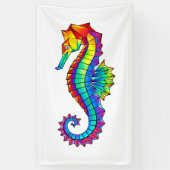 Regenboog Vlakke Zeepaard Spandoek (Verticaal)