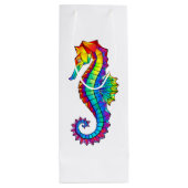 Regenboog Vlakke Zeepaard Wijn Cadeautas (Achterkant)