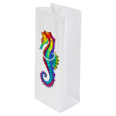 Regenboog Vlakke Zeepaard Wijn Cadeautas (Voorkant Gekanteld)