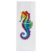 Regenboog Vlakke Zeepaard Wijn Cadeautas (Voorkant)