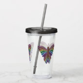 Regenboog Vlinder - Acryl Cup (16oz) Drinkbeker (Achterkant)